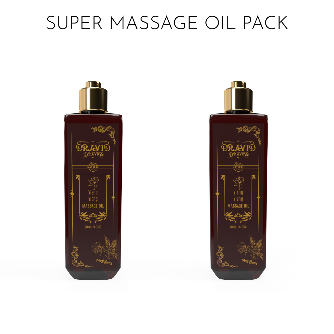 Pack of Two Ylang Ylang  Massage Oil (200 ml)